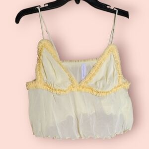 Urban Outfitters Dryad Stretch Tulle Babydoll Cami